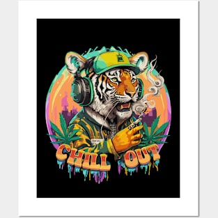 Tiger Grooves: Fashionable Hip-Hop Style Posters and Art